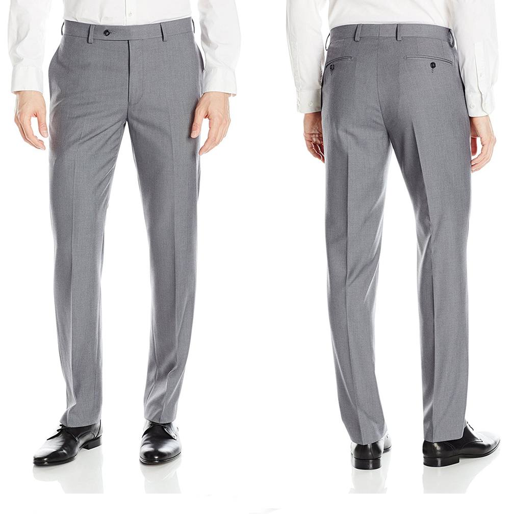 Boltini Italy Men/'s Flat Front Slim Fit Slacks Trousers Dress Pants